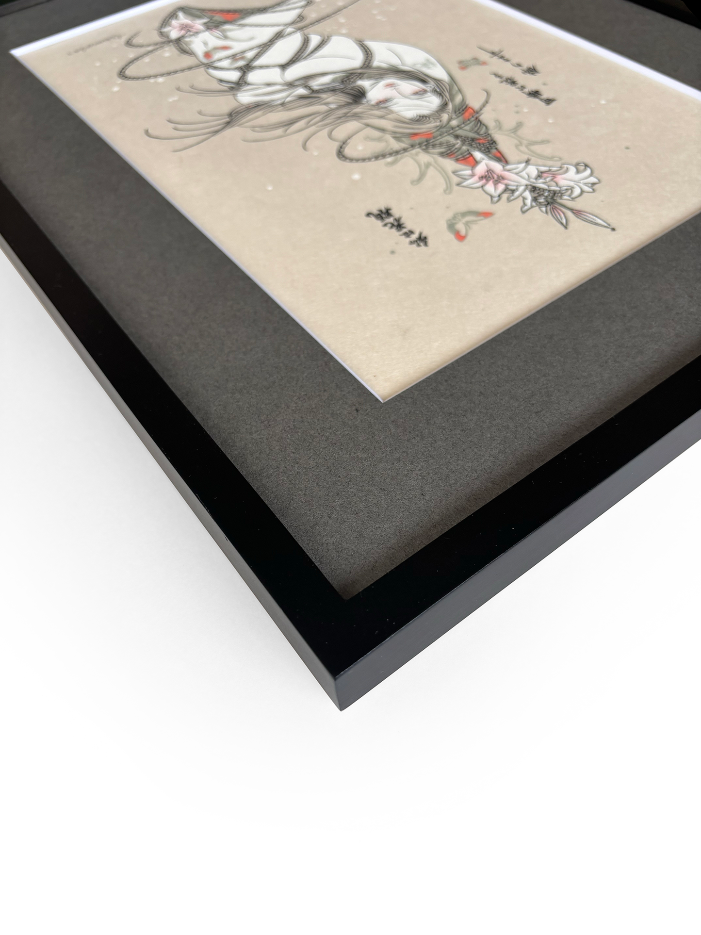 Lily in The Human Vase of Flower 人間花瓶の百合 (Framed)
