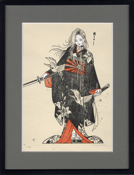Lily the Lady Samurai  (framed)
